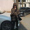 Plaid Blouse Women Spring And Autumn -style Retro Outer Wear Long-sleeved Shirt Loose Jacket Ladies Clothes