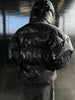 Water-reactive Leopard Pattern Women's Puff Jacket Stretch Cuff Zip Up Hooded Down Coat Unique Daily Warm Winter Lady Coats