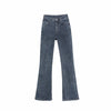 Women Flare Jeans Winter Streetwear Y2K Straight Pants Ankle Length Denim Jeans Girls Party Casual Retro Blue Trousers