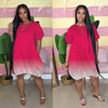 European and American Product, Oversized Women's Clothing, Casual Gradient Dress