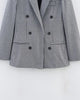 Women's Plaid Blazer Spring Casual Double Breasted Suit Jacket Office Work Daily Outwear Two Colors