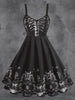 Plus Size Gothic Graphic Print Dress Women Soft Comfort Loose Casual Dark Punk Dress