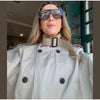 Women's Trench Cape Coat Vintage Double Breasted Short Trench Style Poncho Female Spring Woman Street Outerwear
