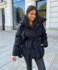 Autumn Winter Warm Cotton Jacket Women Loose Casual Cotton Coat Stand-Up Collar Pure Colour Outerwear Female