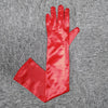 Women Multicolor 55CM Long Satin Ceremonial Gloves Elegant Retro Party Prom Cosplay Bridal Wedding Dress Accessories