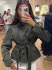 Autumn Stand Collar Trench Coats For Women Long Sleeve Belt Double Breasted Jacket Lady High Street Chic Outerwear