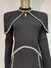 Women High End Black Designer Asymmetric Mini Diamonds Dress Chic Laides High Street Daily Dress One Piece Going Out