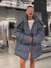 Oversized Printed Thicken Women's Coat With Hooded Loose Full Sleeve Zippers Pocket Cotton-padded Coats Winter Lady Outwear