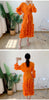 Spring Solid Pleated Dress Ruffle Edge V-Neck Long Sleeved with Belt Dresses Elegant Women's Clothing 6RG72391