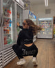 Women's Hooded Sweatshirt Suit Zipper Cardigan Diamond Street Velvet Casual Female Pants 2-piece Set