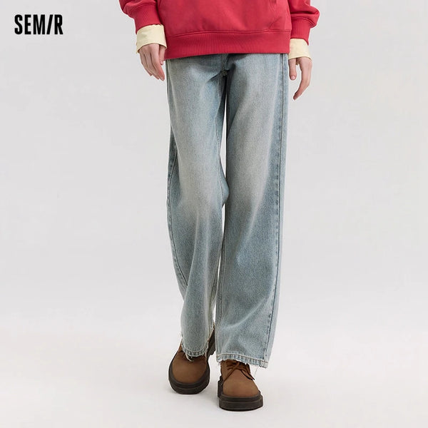 Jeans Women Vintage Long Trousers Spring Wide-leg Trousers Comfortable Soft Versatile Trousers
