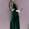 Middle Aged And Elderly Women's Clothing Spring Autumn Styles Noble And Stylish Velvet Dresses Dresses With Enlarged Sizes