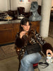 Leopard Printed Faux Fur Women's Coats Slim Lapel Single Breasted Full Sleeve Coat Autumn Winter Lady Warm Jackets