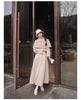 Winter Long Wool & Blends Coat for Women Chic Elegant Womans Clothing Skirted Woolen Overcoat