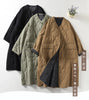Oversized Women Parkas Collarless Long Sleeve Single-breasted Ladies Winter Coat Casual Thick Warm Outerwear Overcoat