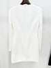 High Street Designer Women's Flowers Beaded Long Sleeve Dress