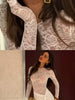 Lace Sheer Bodycon Sexy Club Women Dresses Solid Hip Wrap Fitness Skinny O Neck Long Sleeve Female Streetwear
