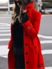 Women's Woolen Coat Outerwears Autumn Winter Warm Female Jackets Single Breasted Turn-down Collar Long Women's Clothes