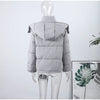 Women's Winter Jacket Coat Hooded Colorful Cute Full Sleeve Warm Zip Up Coats Girl's High Street Outwear Outfit