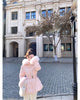 Chic Women's Cotton Padded Jackt with Large Fur Collar Waist-Cinching Mid-Length Parkas Korean Warm Commute Outerwear