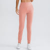 Women Loose Yoga Pants with Stretch Pockets Tapered Fitness Running Casual Jogger Sweatpants Pure Color Jagger Sport Trousers