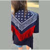 Women Chic Blazer Coat With Spliced Paisley Tassel Shawl Shoulder Pad Lapel Jacket Vintage Casual Autumn Lady Outfits