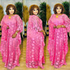 Elegant African Dresses for Women Traditional Dashiki Lace Boubou Plus Size Wedding Party Gown Muslim Kaftan Maxi Dress