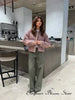 Women Round Neck Tweed Jacket Fringe Trim Long Sleeve Open Front Cropped Texture Outerwear Lady Elegant Daily Street Coat