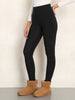 Women Velvet Leggings with Pockets Autumn Winter Warm Fleece Tights Velvet Solid Color Prevent Cold Leggings Stretch Leggings