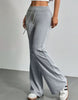 Autumn and Winter Solid Color Drawstring Women's Bell-Bottoms Casual Dressing