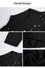 Autumn Women Sweater Dresses Pearls Round Neck Long Sleeve Hip Wrap Dress Winter Elegant Ladies Casual Solid Slim Fit Dress