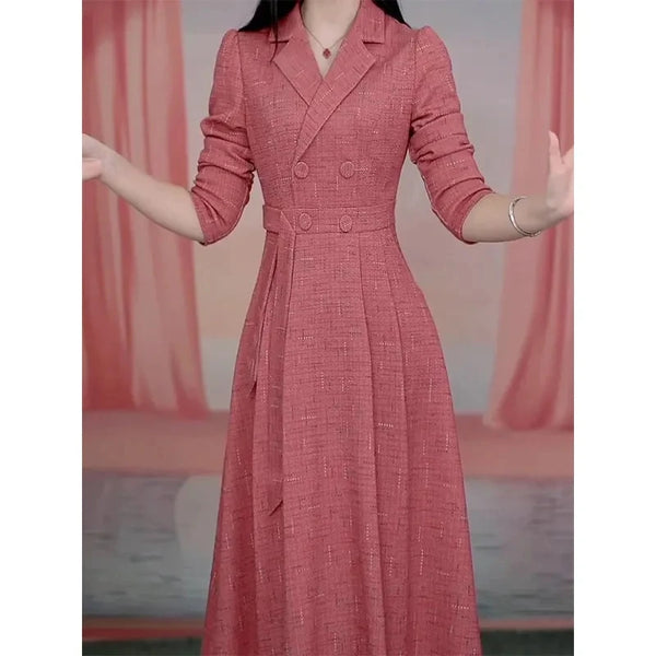 Western-style Women's Dress Spring Autumn Female Temperament Long-sleeved Dresses Korean Shrinking Slim Dress