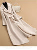 Female Autumn Winter Solid Color Korean Slim Thin Woolen Coat Women Mid-length Woolen Quilted Velvet Thickened Coat