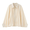 Casual Martini Green Satin Bomber Jacket Women Long Sleeve Zipper Pleated Oversized Coats Fall Shirt Jacket