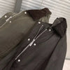 Splicing Corduroy Workwear Jacket, Military Green Hunting Outfit, Retro Cotton Jacket, Women's Spring
