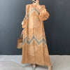 Vintage Chic Printting Straight Pleated Women's Dress Hand-Cranked Floral Long Dresses Spring Clothing 2DB6498