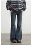 Women Jeans High Waisted Slightly Flared Slim Female Denim Pants Blue Ladies Trousers Autumn Winter