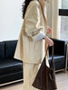 Temperament Short Trench For Women Lapel Single Breasted Solid Color Pockets Design Coat Spring Autumn 2Z2225