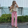 Women Jeans Straight Stripe Button Detail Jeans Female High Waist Loose Curved Wide Leg Denim Pants Vintage Casual Outfit Ladies