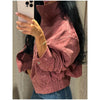 Casual Short Suede Jacket Women Chic Stand Collar Zipper Pocket Loose Outerwear Lady Autumn Daily Highstreet Jackets