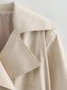 women's British wind trench coat style double-breasted long sleeve belt lapel jacket short coat