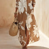Spring Long Dresses For Women Casual Loose Long Sleeve Shirt Dress Women Pocket Button Print Shirts Dress Vestido