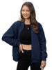 Womens Teddy Fleece Jacket Full Zip Thermal Lined Fuzzy Coat with Inner Pockets Warm Antistatic Winter Outerwear