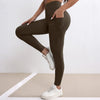 Women Fitness Lenggings With Side Pockets Female Full Length Leggings Running Pants Comfortable High Waist Yoga Pants
