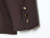 Women Suit Pants Two-Piece Set Buckle Decoration Long Sleeve Blazer Coat + Straight-Leg Pants 2 Pieces Sets Chic Woman Outfits