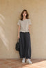 150-160cm Petite Women Pants Ankle Length Lantern Jogger Pants Elastic High Waist Wide Leg Lengthening Trousers