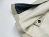 Retro Patchwork Stripes Women's Mid-Length Polo Collar Single-Button Coat Spring Korean Style Oversize Coats
