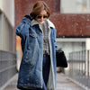 Female jacket Women Warm Thick Winter Long Sleeve Denim Jacket Long Jean Coat Outerwear Women jacket Overcoat