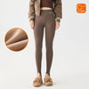 Autumn Winter Thick Foot Pants Sharkskin Leggings Women's Rabbit Fleece Warm Leggings High Waist Elastic Non Trace Yoga