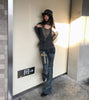 2000s Japanese Jeans Pants Women Low Waist Denim Pant Streetwear American Retro Y2k Trousers Jeans Slim E-girls Jeans